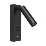Arlight Светильник SP-BED-CHARGE-S60x125-3Вт Warm3000 BK 20 deg 230В USB-A USB-C IP20 029629(1)