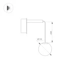Arlight Светильник SP-BEADS-WALL-HANG-R130-6Вт Day4000 BK-GD 180 deg 230В IP20 037065