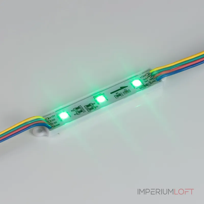 Модуль управляемый SPI-B3 12В RGB-RAM 0.6Вт IP66 120 deg Arlight 036824
