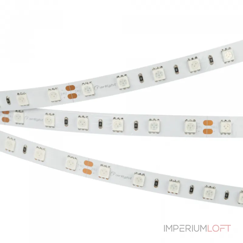 Arlight Светодиодная лента RT-B60-10mm 24В Yellow 14.4 В/м IP20 5060 5м 14.4 Вт/м IP20 008816(2)
