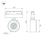 Arlight Светильник MAG-ORIENT-POINT-R80-12Вт Warm3000 BK 18 deg 48В IP20 047141