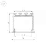 Arlight Профиль PLS-LOCK-H25-FS-3000 ANOD Алюминий 023386