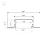 Arlight Профиль FANTOM-W49-2000 ANOD Алюминий 046430