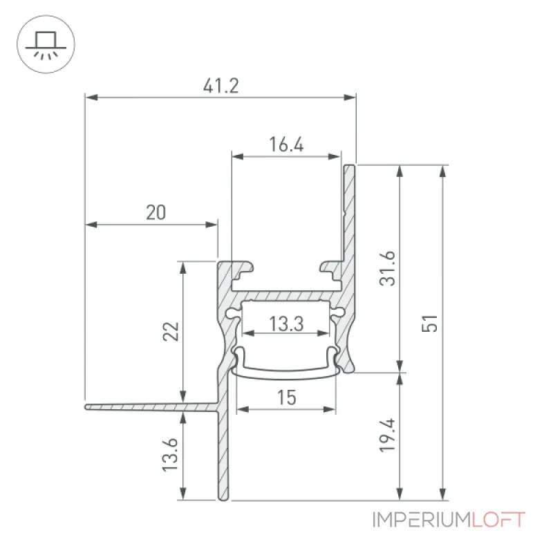 Профиль СEIL-S14-SHADOW-T-3000 BLACK Arlight Алюминий 045555