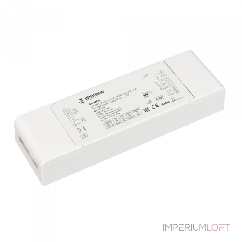 Arlight INTELLIGENT ARLIGHT Диммер SMART-PWM-105-72-RGB-MIX-PD-SUF 12-48В 5x6A TUYA Wi-Fi 2.4G IARL IP20 037265 Arlight INTELLIGENT ARLIGHT Диммер SMART-PWM-105-72-RGB-MIX-PD-SUF 12-48В 5x6A TUYA Wi-Fi 2.4G IARL IP20 037265