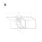Коннектор угловой MAG-MICROCOSM-CON-FDW-L90-INT BK внутренний Arlight IP20 044525