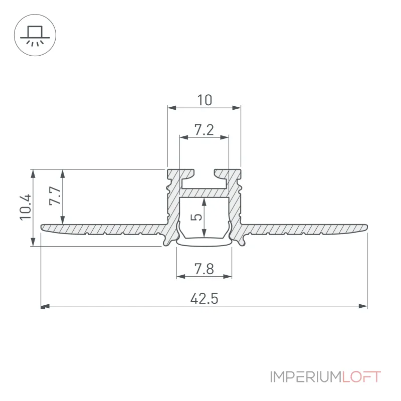Arlight Профиль PIK-F-HIDE-2000 Алюминий 030563 Arlight Профиль PIK-F-HIDE-2000 Алюминий 030563