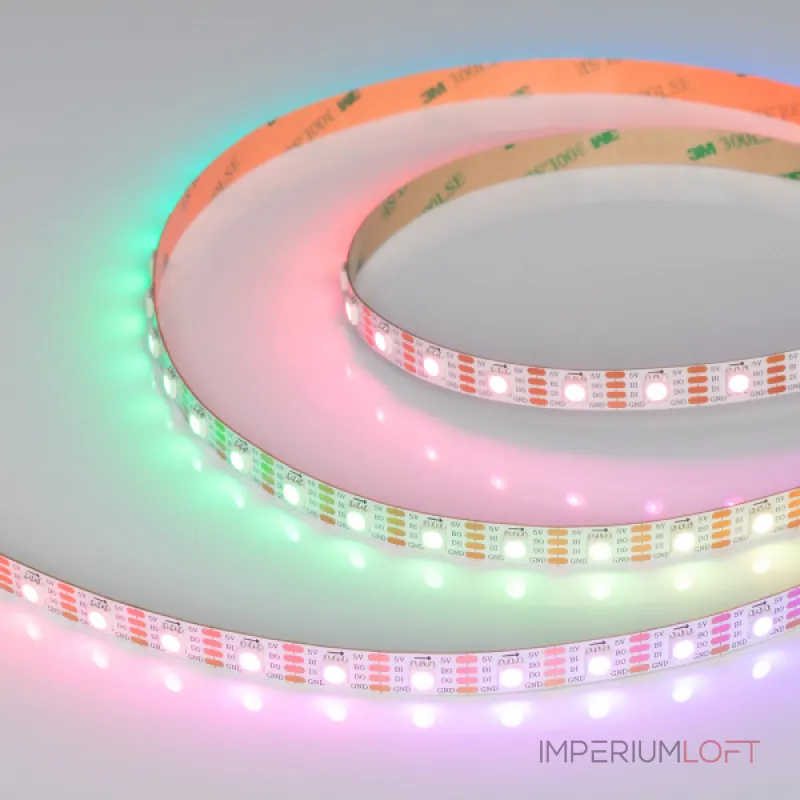 Arlight Лента SPI-B60-10mm 5В RGB-PX1-BPT 12 В/м IP20 5060 5м 037855