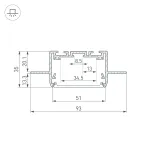 Arlight Профиль SL-LINIA55-FANTOM-2500 ANOD Алюминий 035650