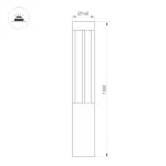 Arlight Светильник LGD-CASTELLO-BOLL-H1000-20Вт Warm3500-MIX GR 80 deg 230В IP65 047685