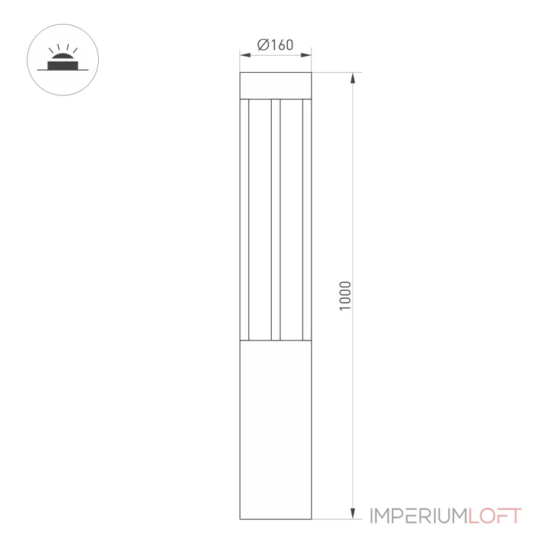 Arlight Светильник LGD-CASTELLO-BOLL-H1000-20Вт Warm3500-MIX GR 80 deg 230В IP65 047685 Arlight Светильник LGD-CASTELLO-BOLL-H1000-20Вт Warm3500-MIX GR 80 deg 230В IP65 047685