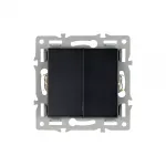 Механизм выключателя двухклавишный проходной SWT-MKP2-PL-BK 250В 16A Arlight 043728