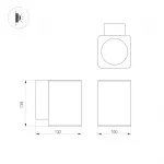 Светильник LGD-EVO-WALL-S100x100-12Вт Day4000 GR 44 deg 230В Arlight IP54 046187