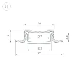 Arlight Профиль SL-SLIM-H7-F25-2000 ANOD Алюминий 023717