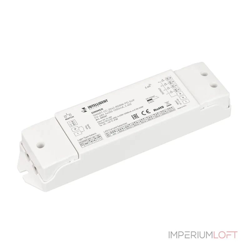 Arlight INTELLIGENT ARLIGHT Диммер SMART-CC-2042-RGBW-PD-SUF 12-48В 4x350-1200mA 2.4G IARL IP20 037421