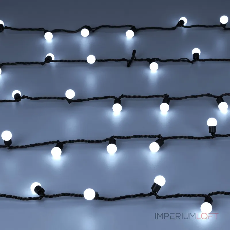 Arlight Светодиодная гирлянда ARD-BALL-CLASSIC-D17.5-10000-BLACK-100LED WHITE 230В 7Вт Ardecoled IP65 025583 Arlight Светодиодная гирлянда ARD-BALL-CLASSIC-D17.5-10000-BLACK-100LED WHITE 230В 7Вт Ardecoled IP65 025583
