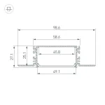 Arlight Профиль FANTOM-W49-2000 ANOD Алюминий 046430