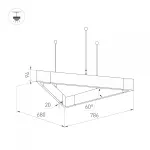 Arlight Светильник ALT-LINEAIR-TRIANGLE-FLAT-UPDOWN-DIM-785-85Вт Warm3000 BK 100 deg 230В IP20 035703