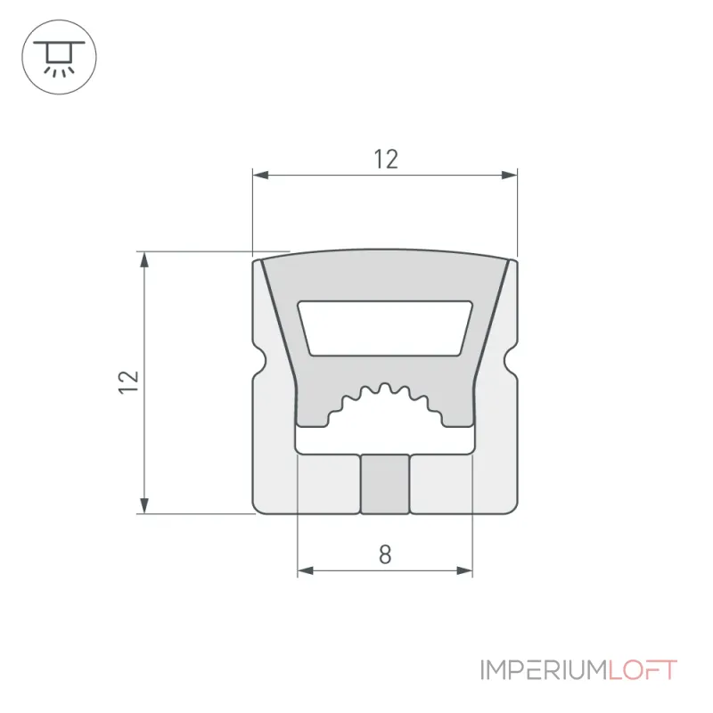 Arlight Силиконовый профиль WPH-FLEX-1212-TOP-S8-10м WHITE Силикон 040829