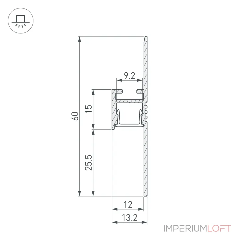 Arlight Профиль ARH-PLINTUS-FANTOM-2000 BLACK Алюминий 038550