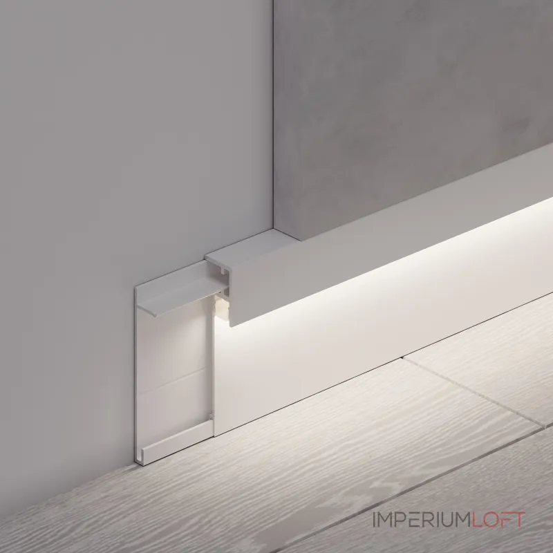 Arlight Профиль PLINTUS-H54B-2000 WHITE Алюминий 046141