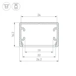 Arlight Профиль PLS-LOCK-H16-SMT-3000 ANOD Алюминий 044805