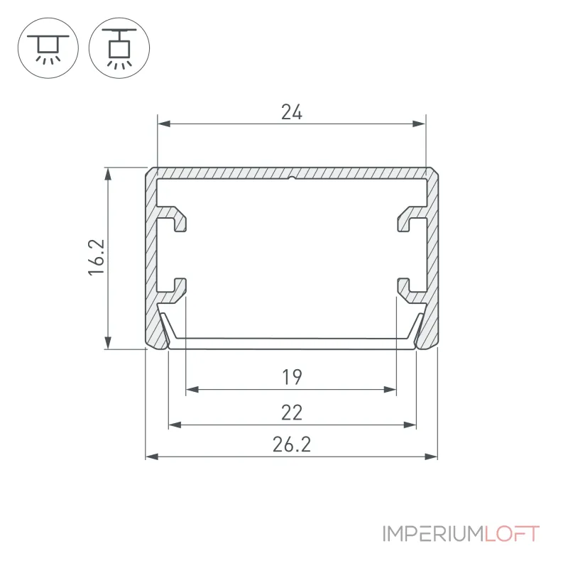 Arlight Профиль PLS-LOCK-H16-SMT-3000 ANOD Алюминий 044805