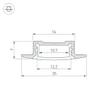 Arlight Профиль SL-SLIM-H7-F25-2000 ANOD Алюминий 023717
