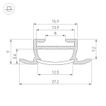 Arlight Профиль TK-F-2000 CT ANOD Алюминий 016936