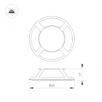 Накладка ART-DECK-CAP-LID4-R65 SL STEEL Arlight Металл 045353
