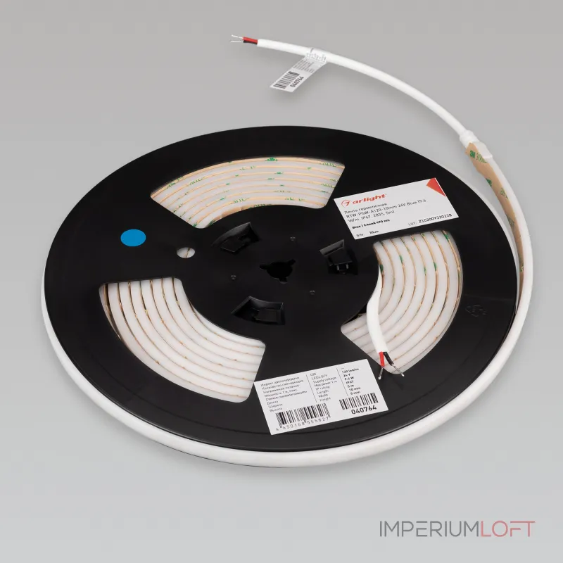 Лента герметичная RTW-PSW-A120-10mm 24В Blue 9.6 В/м IP67 2835 5м Arlight 040764 Лента герметичная RTW-PSW-A120-10mm 24В Blue 9.6 В/м IP67 2835 5м Arlight 040764