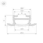 Arlight Профиль TK-F-2000 CT ANOD Алюминий 016936