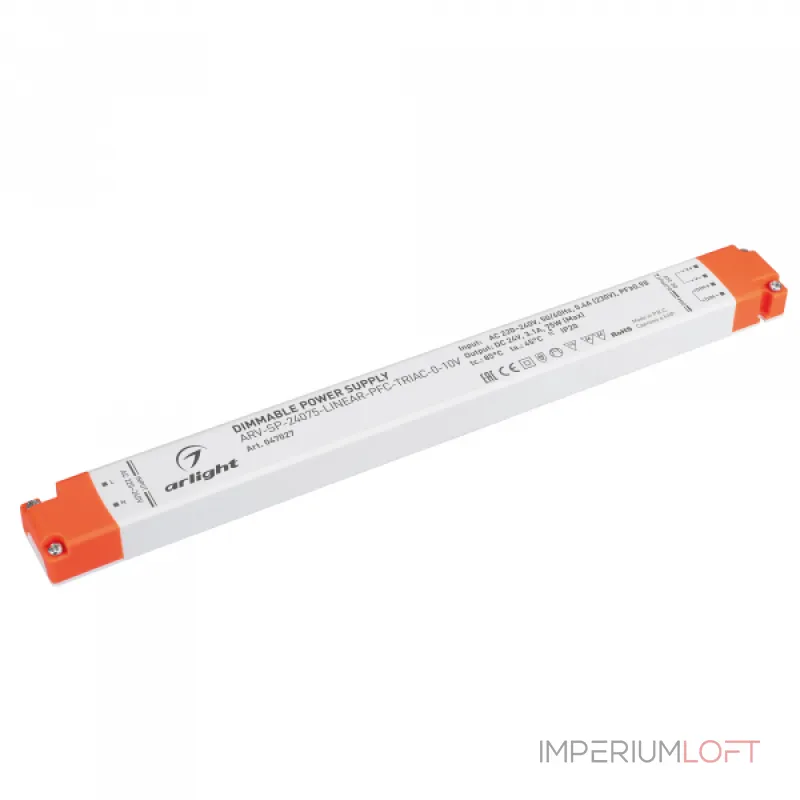 Блок питания ARV-SP-24075-LINEAR-PFC-TRIAC-0-10В 24В 3.1A 75Вт Arlight IP20 047027 Блок питания ARV-SP-24075-LINEAR-PFC-TRIAC-0-10В 24В 3.1A 75Вт Arlight IP20 047027