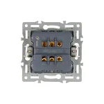 Механизм выключателя двухклавишный проходной SWT-MKP2-PL-BK 250В 16A Arlight 043728