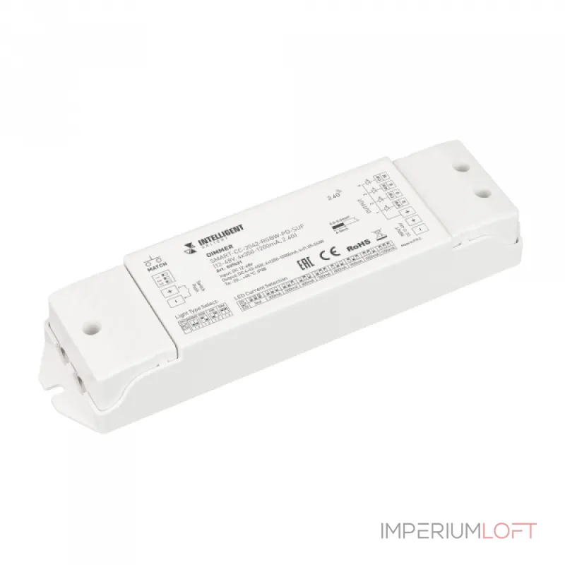 Arlight INTELLIGENT ARLIGHT Диммер SMART-CC-2042-RGBW-PD-SUF 12-48В 4x350-1200mA 2.4G IARL IP20 037421