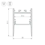 Профиль SL-COMFORT-3551-2000 BLACK Arlight Алюминий 046317