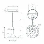 Arlight Подвес SPX-HANG-R150-L1400 BK Металл 043223