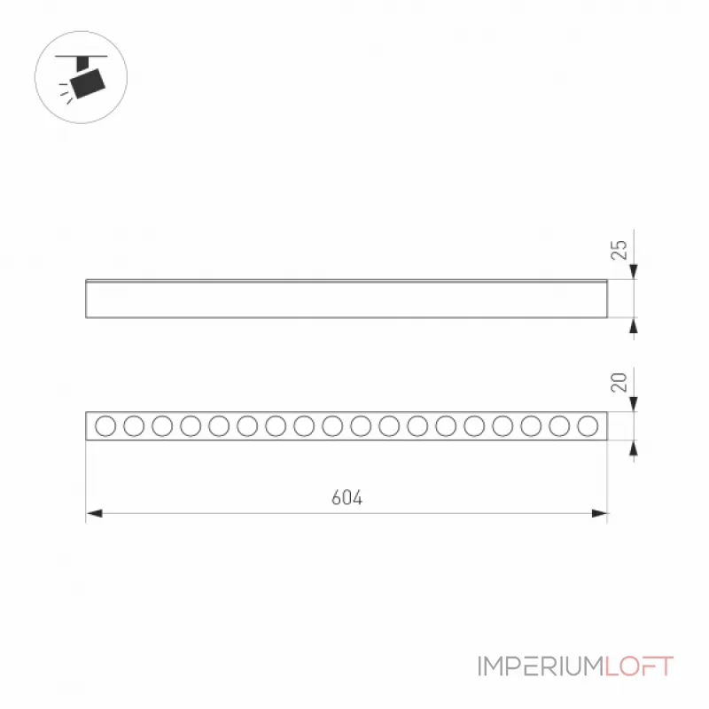 Arlight Светильник MAG-DOTS-25-L600-18Вт Warm3000 WH 30 deg 24В IP20 050054