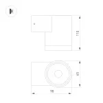 Arlight Светильник LGD-RAY-WALL-R65-12Вт Day4000 GR 6 deg 230В IP65 050152