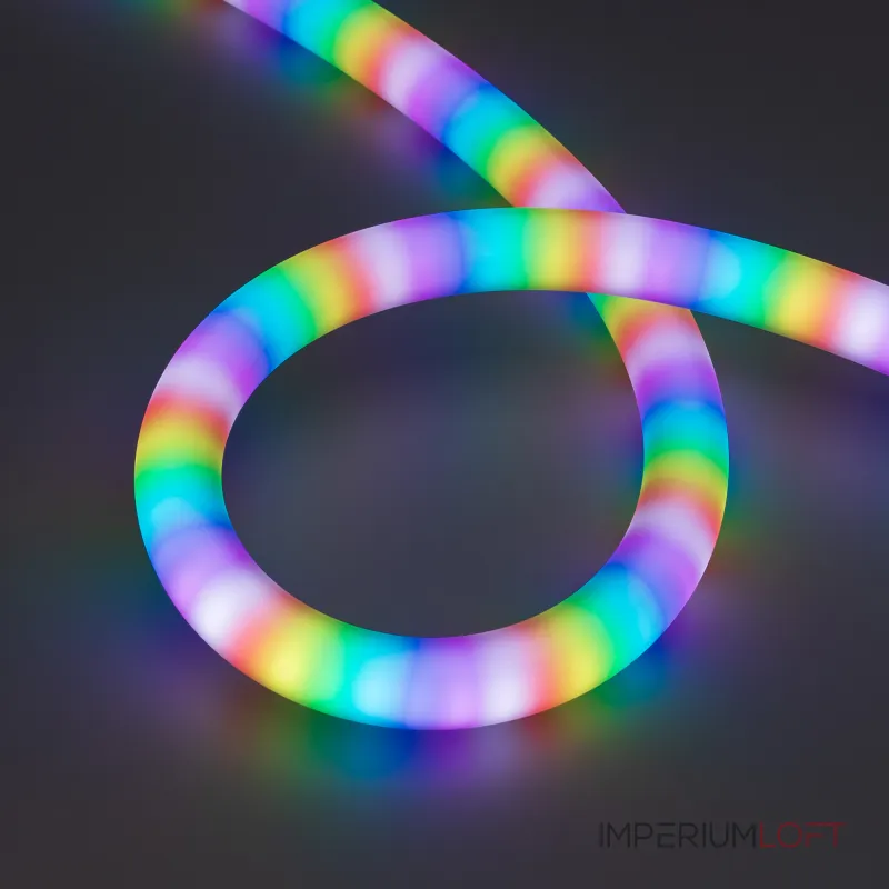Лента герметичная SPI MOONLIGHT-BLACK-TOP-G180-D25mm 12В RGB-PX2 21.6 В/м IP65 5м Arlight 044932