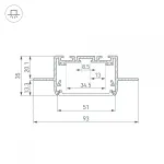 Arlight Профиль SL-LINIA55-FANTOM-2500 ANOD Алюминий 035650