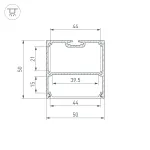 Arlight Профиль SL-LINE-5050-LW-2000 ANOD BLACK Алюминий 038451