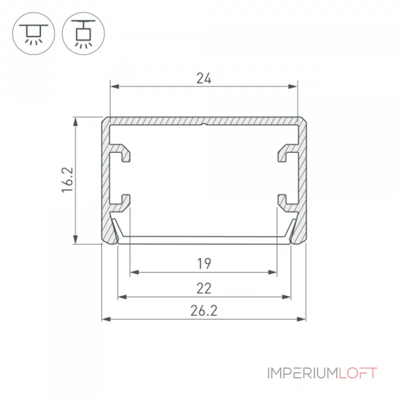 Arlight Профиль PLS-LOCK-H16-SMT-3000 ANOD Алюминий 044805