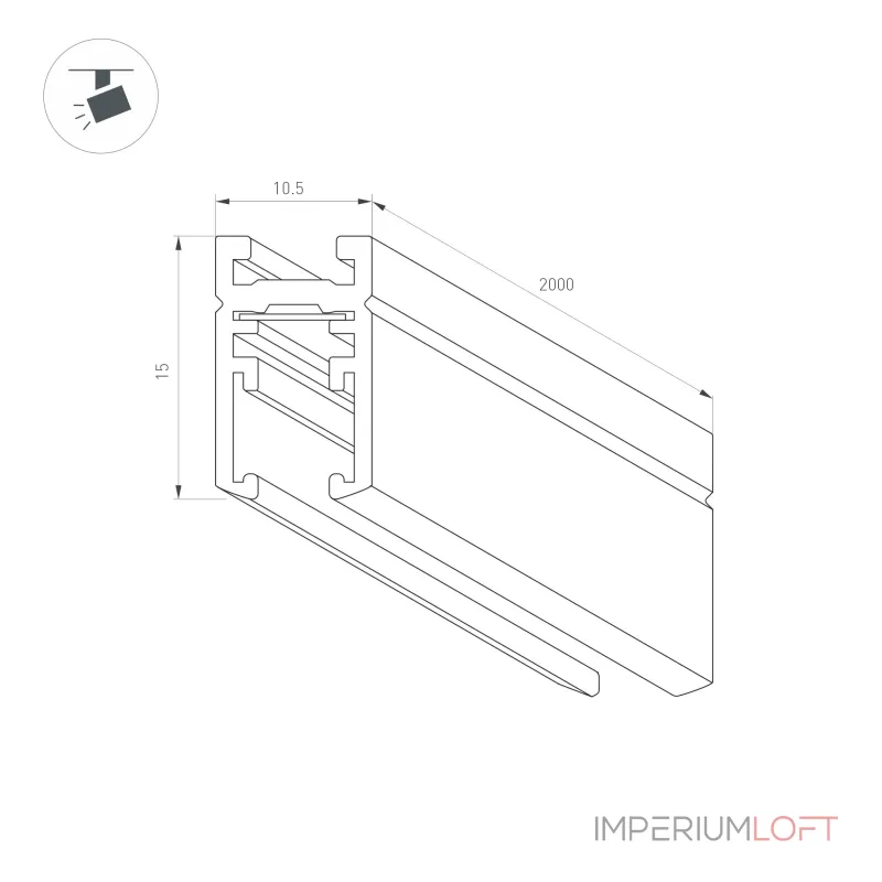 Трек MAG-MICROCOSM-TRACK-1115-2000 BK Arlight IP20 043050 Трек MAG-MICROCOSM-TRACK-1115-2000 BK Arlight IP20 043050