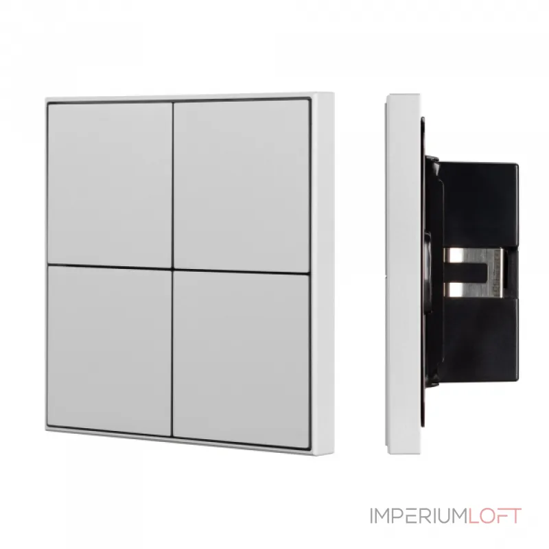 Arlight INTELLIGENT ARLIGHT Кнопочная панель KNX-304-23-IN Silver BUS Frame IARL IP20 039666