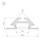 Arlight Профиль PHS-V-2000 ANOD Алюминий 013212