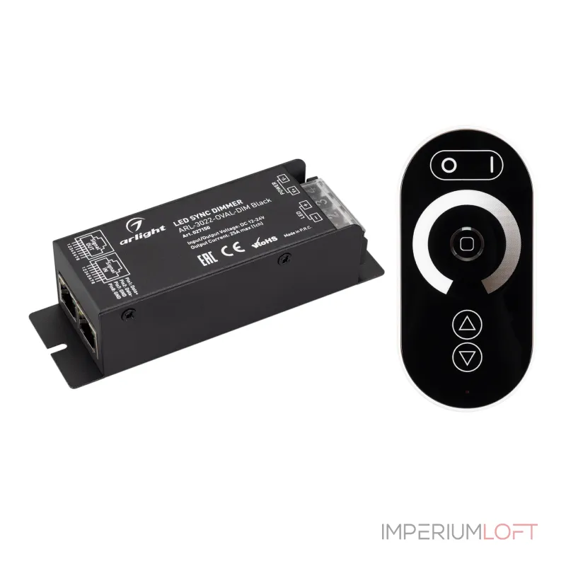Arlight Диммер ARL-3022-OVAL-DIM Black 12-24В 1x25A ПДУ RF IP20 027150 Arlight Диммер ARL-3022-OVAL-DIM Black 12-24В 1x25A ПДУ RF IP20 027150