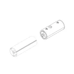 Заглушка ROUND-D36-360 BLACK с отверстием Arlight Металл 050534