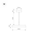Arlight Светильник SP-ELEGANT-R500-37Вт Warm3000 BK 120 deg 230В IP20 033922(1)