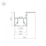 Профиль FOLED-CEIL-SIDE-3000 Arlight Алюминий 044856